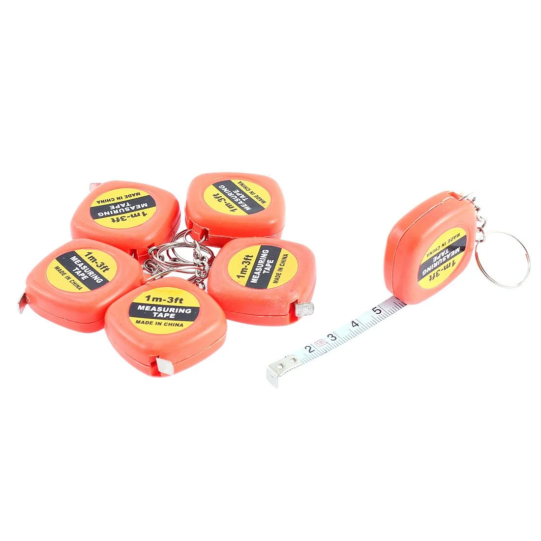 آاکسیت 6 عدد متر خیاطی جمع شونده، نوار اندازه گیری، جا کلیدی 1 متری 3 فوتی (b4ef0cec889680f02042e5125fdfa3eb)