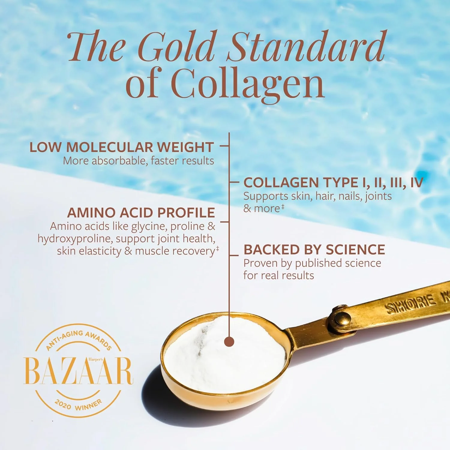 پودر کلاژن دریایی پریمیوم Shore Magic انواع I-IV | تهیه شده از ماهی وحشی، هیدرولیز شده، بدون طعم و بو | 9 گرم پروتئین در هر وعده - پشتیبانی از پوست، مو، ناخن، مفاصل و استخوان ها | تامین 4 ماهه پودر کلاژن دریایی پریمیوم Shore Magic انواع I-IV | تهیه شده از ماهی وحشی، هیدرولیز شده، بدون طعم و بو | 9 گرم پروتئین در هر وعده - پشتیبانی از پوست، مو، ناخن، مفاصل و استخوان ها | تامین 4 ماهه