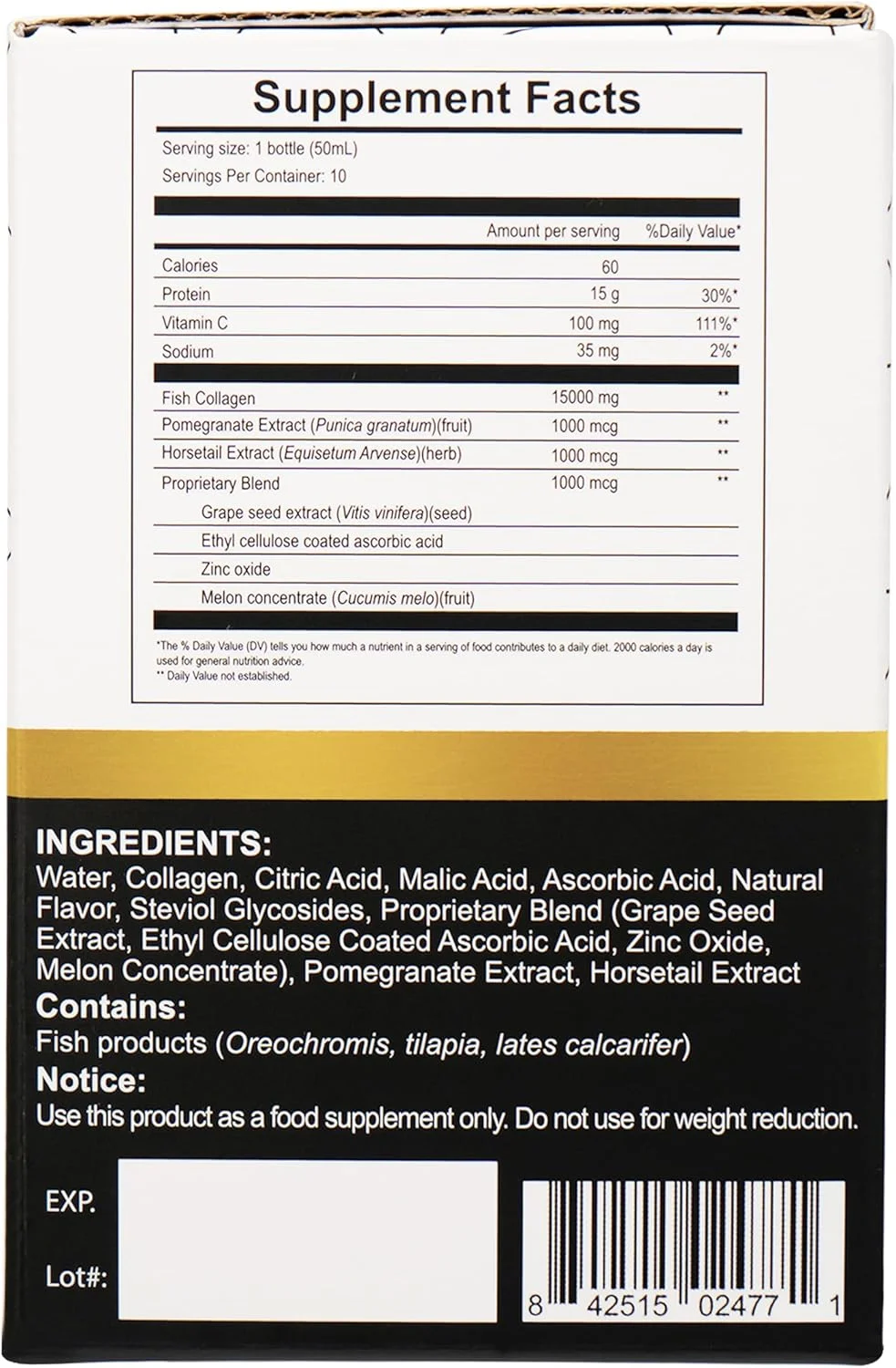 نوشیدنی کلاژن مایع الماس سیپ نوتری، 15000 میلی گرم پپتیدهای کلاژن دریایی هیدرولیز شده با ویتامین C، انار، پشتیبانی از سلامت مو، پوست، ناخن، مفاصل و استخوان ها، 50 میلی لیتر x 10 بطری (3 جعبه) نوشیدنی کلاژن مایع الماس سیپ نوتری، 15000 میلی گرم پپتیدهای کلاژن دریایی هیدرولیز شده با ویتامین C، انار، پشتیبانی از سلامت مو، پوست، ناخن، مفاصل و استخوان ها، 50 میلی لیتر x 10 بطری (3 جعبه)