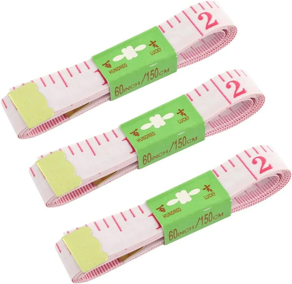 اکسیت 3 عددی (نگهدارنده ابزار) نوار اندازه گیری پلاستیکی تخت 60 اینچی 150 سانتی متری خیاطی ابزار دوخت (91ry86qf515) خط کش پارچه ای