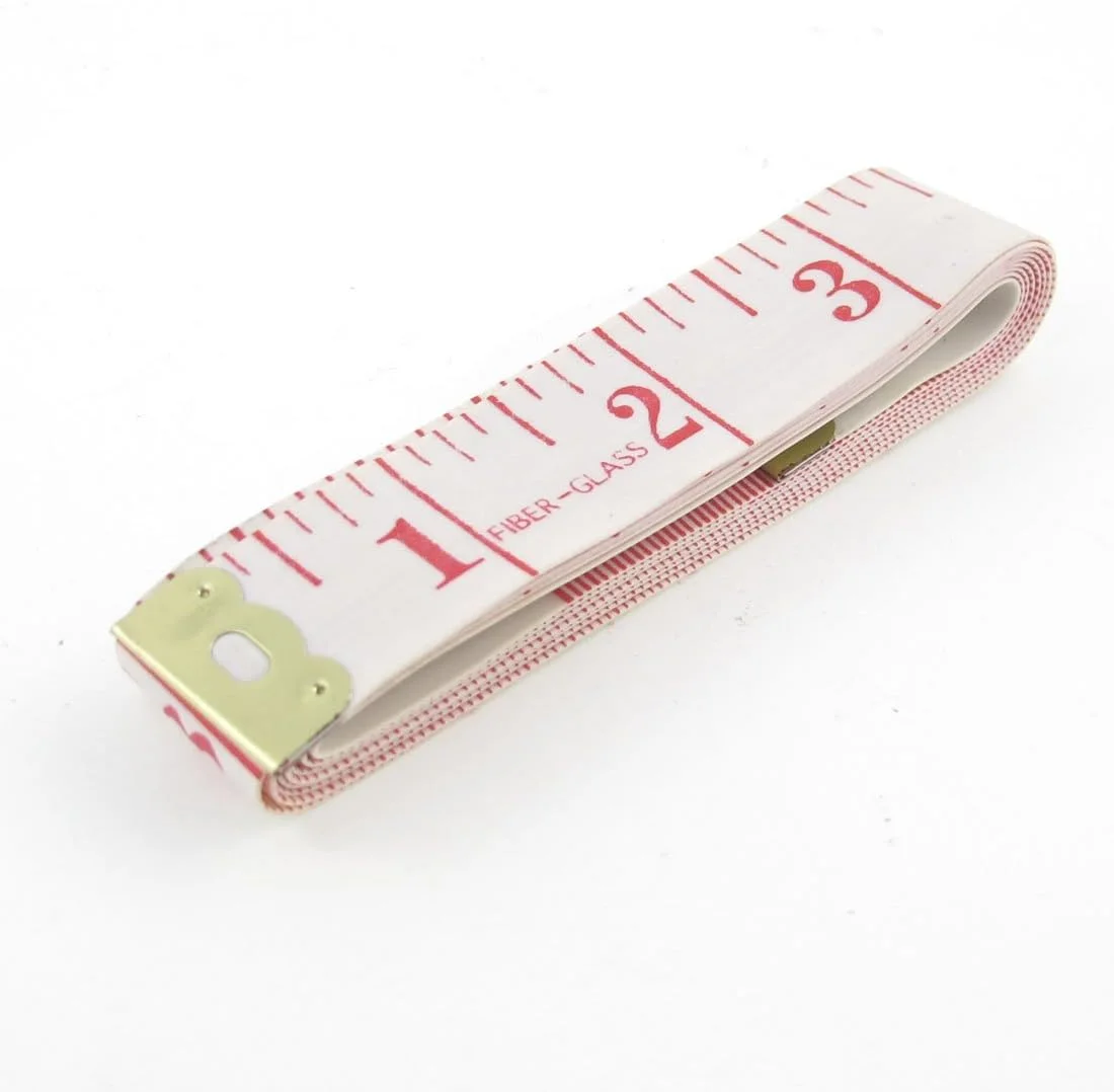Aexit متر خیاطی فایبرگلاس 60 اینچی (ابزار دستی) با قابلیت خواندن آسان، قرمز و سفید Aexit متر خیاطی فایبرگلاس 60 اینچی (ابزار دستی) با قابلیت خواندن آسان، قرمز و سفید
