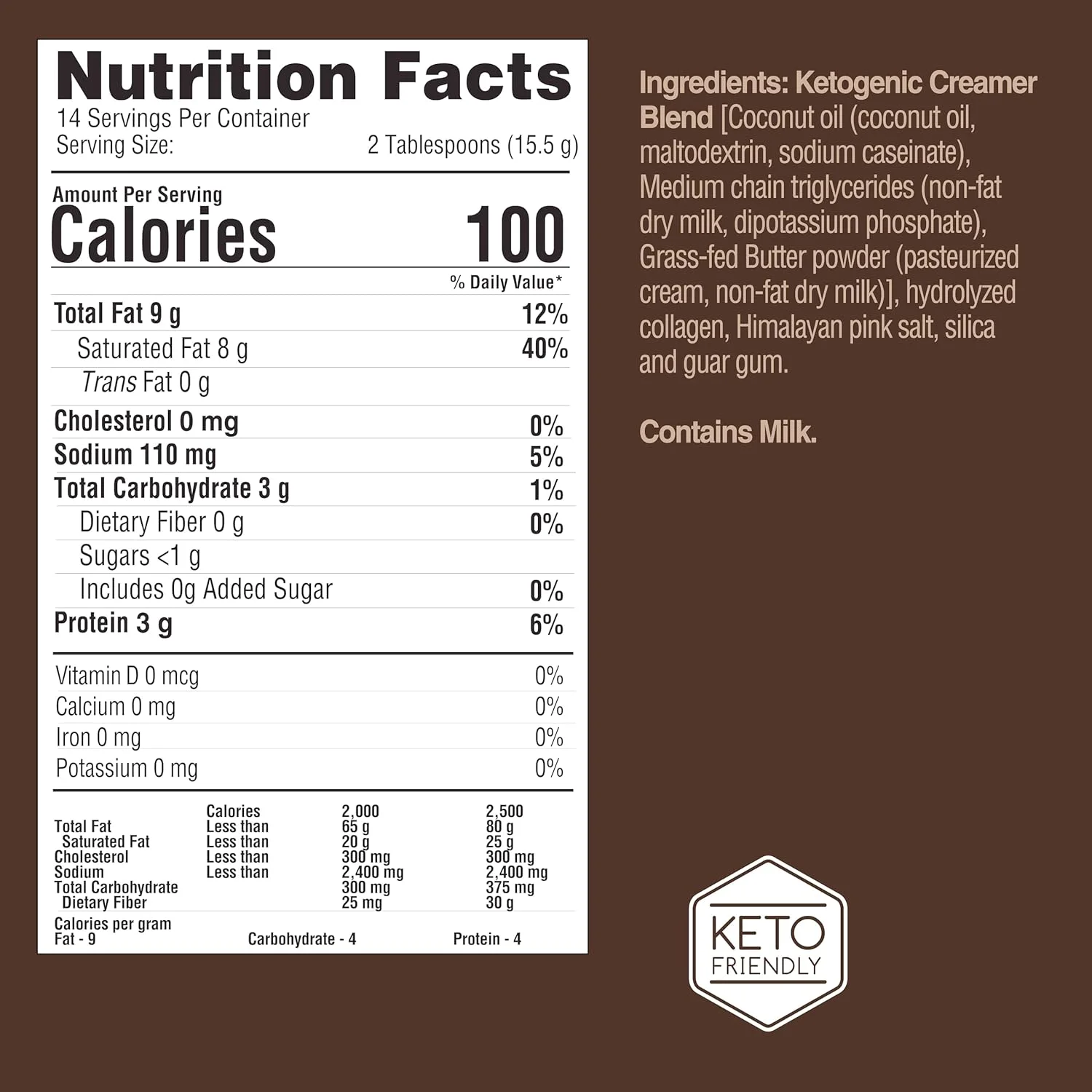 کرم کلاژن رپید فایر با طعم طبیعی - 214 گرم (20 سروینگ)، برای سلامت مو، پوست و ناخن، با روغن MCT + کره گاوی + نمک هیمالیا، مناسب برای رژیم کتو