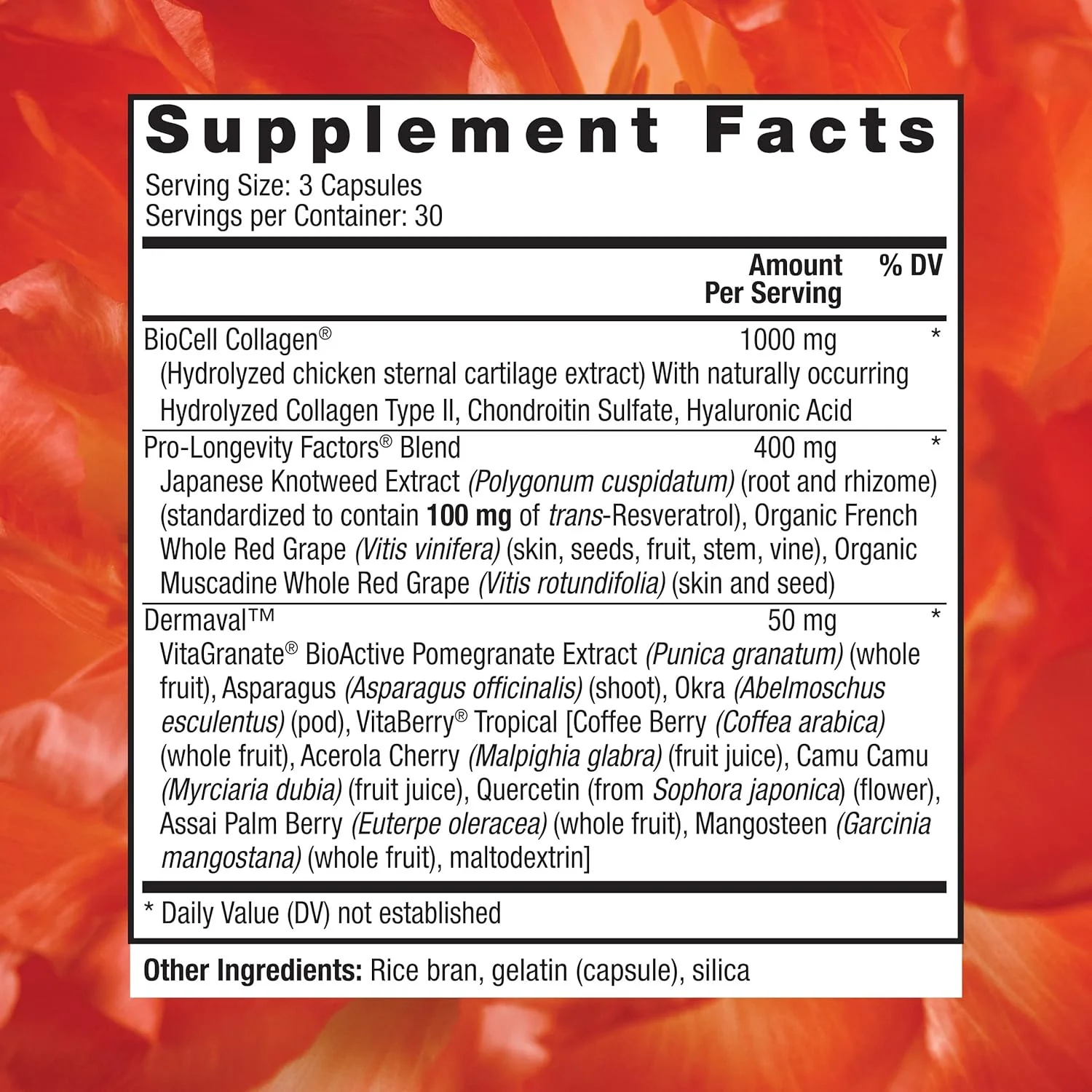 مکمل تقویت کننده کلاژن فوق العاده رزروایج نوتریشن بیوتی | حاوی درماوال و رسوراترول | پشتیبانی ممتاز از کلاژن برای پوست سالم | بدون گلوتن | سازگار با کتو و پالئو | 90 کپسول