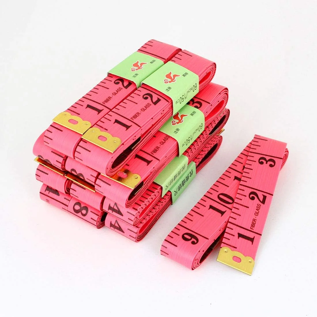 Aexit 12 عدد (ابزار اندازه گیری) 1.5 متری صورتی داغ پلاستیکی نرم انعطاف پذیر نوار اندازه گیری برای خیاطی Aexit 12 عدد (ابزار اندازه گیری) 1.5 متری صورتی داغ پلاستیکی نرم انعطاف پذیر نوار اندازه گیری برای خیاطی