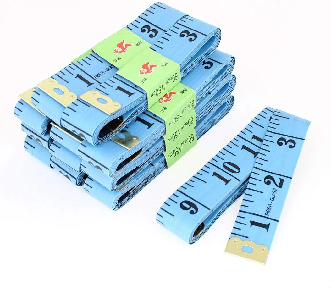 Aexit 12 عدد (ابزار اندازه گیری) 1.5 متری آبی پلاستیکی نرم انعطاف پذیر نوار اندازه گیری برای خیاطی Aexit 12 عدد (ابزار اندازه گیری) 1.5 متری آبی پلاستیکی نرم انعطاف پذیر نوار اندازه گیری برای خیاطی