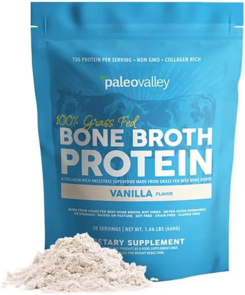 پودر پروتئین Paleovalley از آب قلم حیوانات، غنی از کلاژن برای مو، پوست، سلامت روده و حمایت از استخوان ها و قطب شمال با 100% بید و وانیل پودر پروتئین Paleovalley از آب قلم حیوانات، غنی از کلاژن برای مو، پوست، سلامت روده و حمایت از استخوان ها و قطب شمال با 100% بید و وانیل