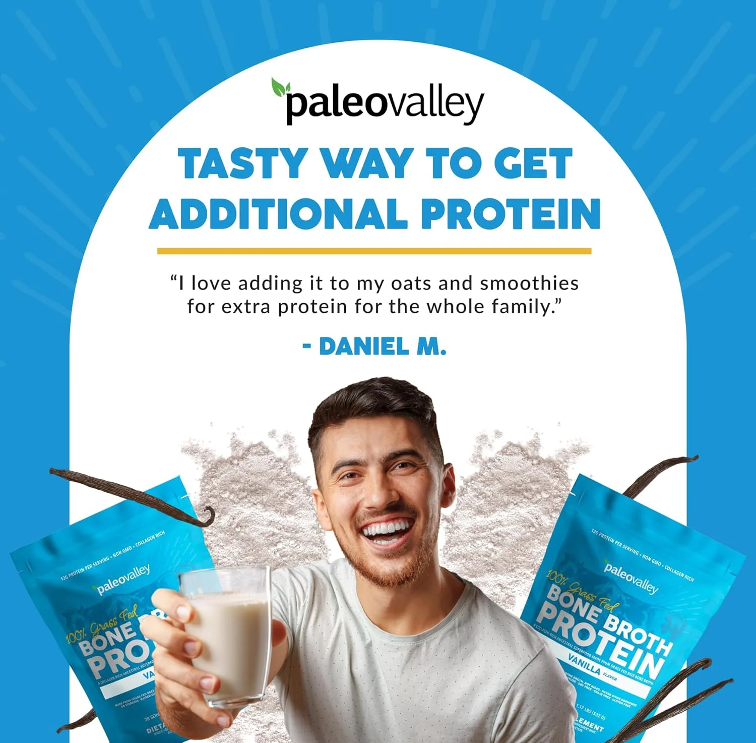 پودر پروتئین Paleovalley از آب قلم حیوانات، غنی از کلاژن برای مو، پوست، سلامت روده و حمایت از استخوان ها و قطب شمال با 100% بید و وانیل پودر پروتئین Paleovalley از آب قلم حیوانات، غنی از کلاژن برای مو، پوست، سلامت روده و حمایت از استخوان ها و قطب شمال با 100% بید و وانیل