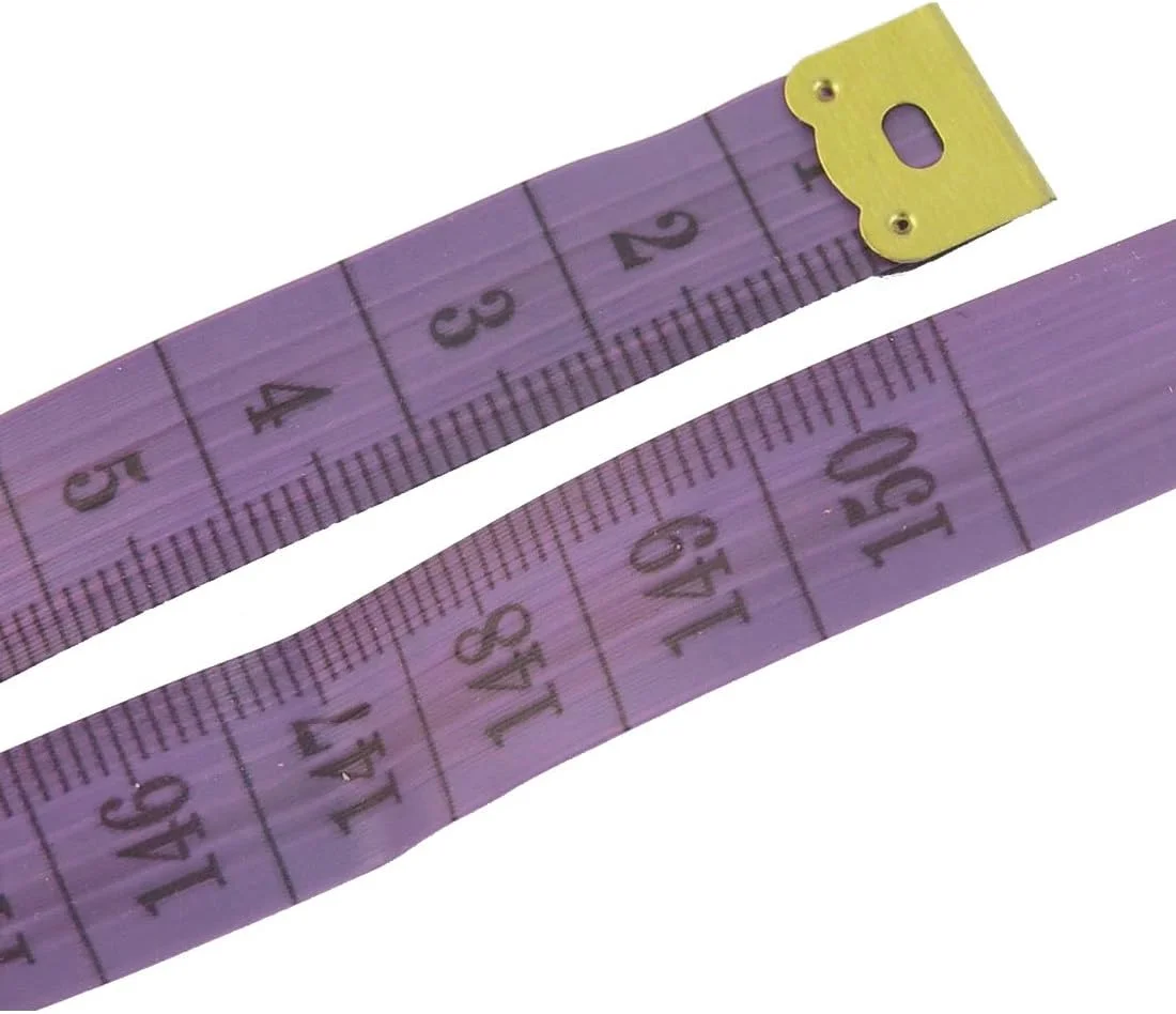 Aexit خیاط (قطعات) خط کش پارچه ای انعطاف پذیر نوار اندازه گیری رنگ متنوع 150 سانتی متر / 60 اینچ (54ry211qf468) 4 عدد