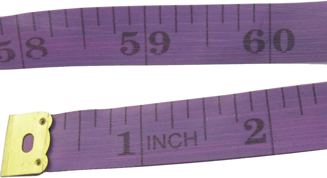 Aexit خیاط (قطعات) خط کش پارچه ای انعطاف پذیر نوار اندازه گیری رنگ متنوع 150 سانتی متر / 60 اینچ (54ry211qf468) 4 عدد