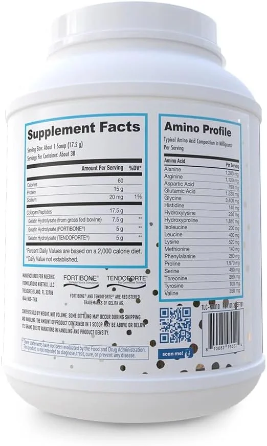 پروتئین کلاژن NuEthix Formulations Nu-Youth +، پپتیدهای کلاژن، ممکن است به حمایت از استخوان ها و مفاصل کمک کند، مکمل غذایی، 30 سروینگ پروتئین کلاژن NuEthix Formulations Nu-Youth +، پپتیدهای کلاژن، ممکن است به حمایت از استخوان ها و مفاصل کمک کند، مکمل غذایی، 30 سروینگ