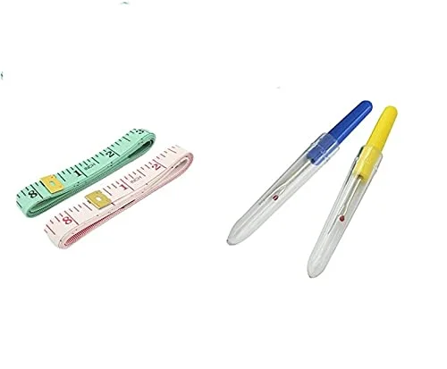 advancedestore نوار خیاطی نرم و بادوام، 2 عدد نوار اندازه گیری بدن خیاطی، خط کش اندازه گیری لباس، 1.50 متر، 150 سانتی متر و 2 عدد شکافنده درز advancedestore نوار خیاطی نرم و بادوام، 2 عدد نوار اندازه گیری بدن خیاطی، خط کش اندازه گیری لباس، 1.50 متر، 150 سانتی متر و 2 عدد شکافنده درز