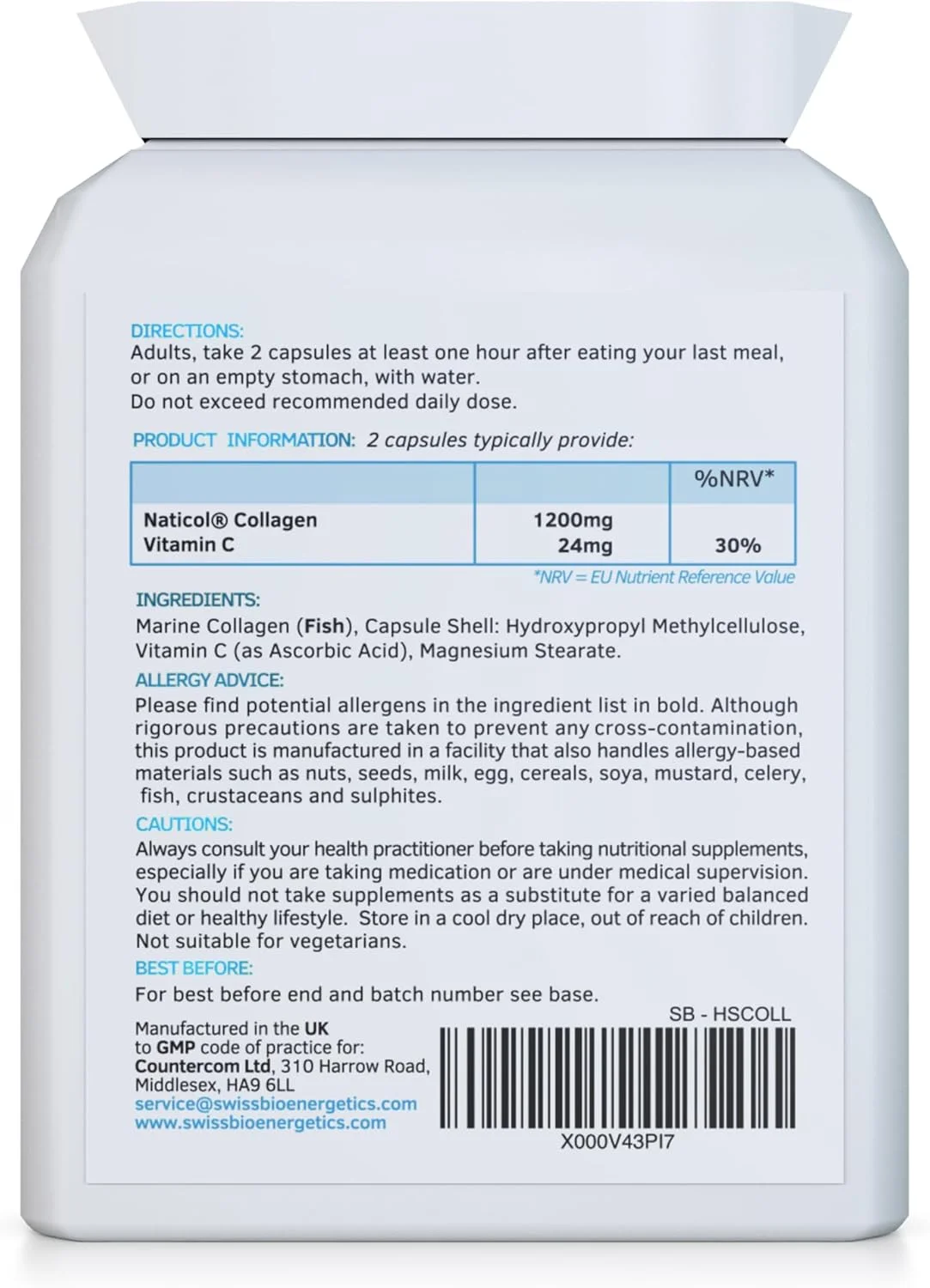 کپسول کلاژن دریایی 600 میلی گرمی، 60 عددی - کلاژن نوع 1 Naticol® با قابلیت جذب بالا، تولید شده توسط هیدرولیز آنزیمی با تضمین بالاترین سطح الیگوپپتیدها با حداکثر خلوص کپسول کلاژن دریایی 600 میلی گرمی، 60 عددی - کلاژن نوع 1 Naticol® با قابلیت جذب بالا، تولید شده توسط هیدرولیز آنزیمی با تضمین بالاترین سطح الیگوپپتیدها با حداکثر خلوص