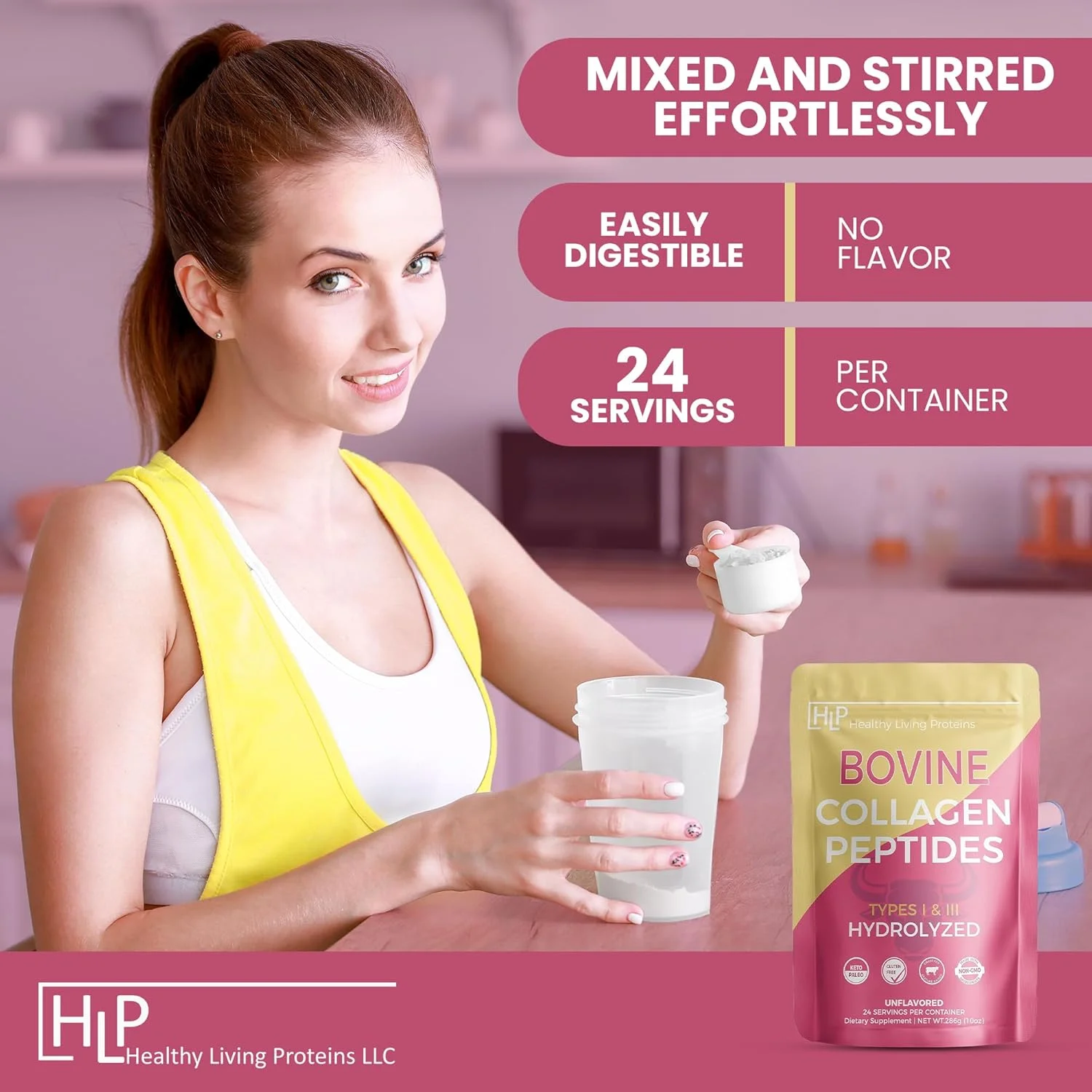 پروتئین های کلاژن هیدرولیز شده گاوی نوع I و III HLP Healthy Living Proteins - پودر بدون طعم - تغذیه شده با علف، پپتیدهای گاوی پرورش یافته در مراتع - کتو و پالئو، بدون گلوتن - برند (10 اونس (بسته 1 عددی)) پروتئین های کلاژن هیدرولیز شده گاوی نوع I و III HLP Healthy Living Proteins - پودر بدون طعم - تغذیه شده با علف، پپتیدهای گاوی پرورش یافته در مراتع - کتو و پالئو، بدون گلوتن - برند (10 اونس (بسته 1 عددی))