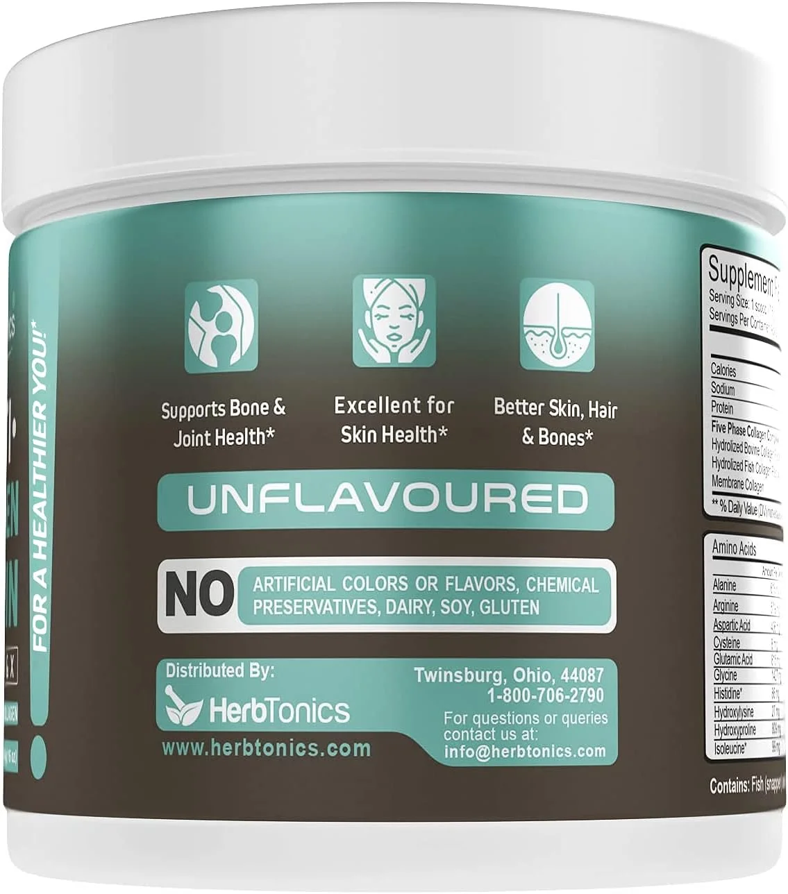 پودر پروتئین کلاژن چندگانه Herbtonics پودر پروتئین کلاژن چندگانه Herbtonics