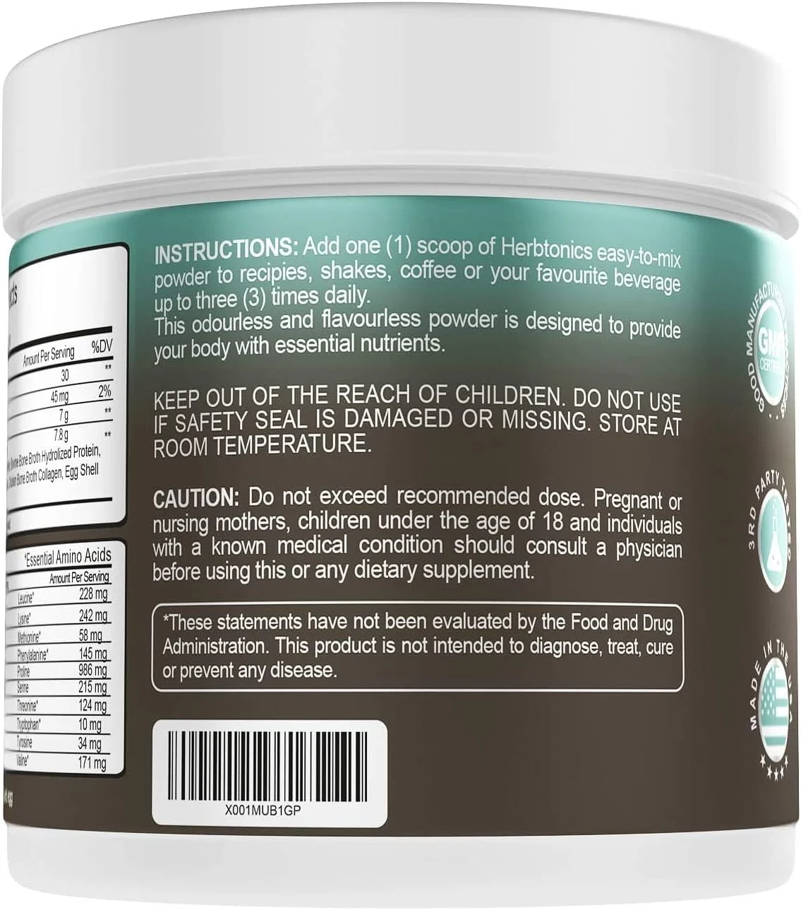 پودر پروتئین کلاژن چندگانه Herbtonics پودر پروتئین کلاژن چندگانه Herbtonics