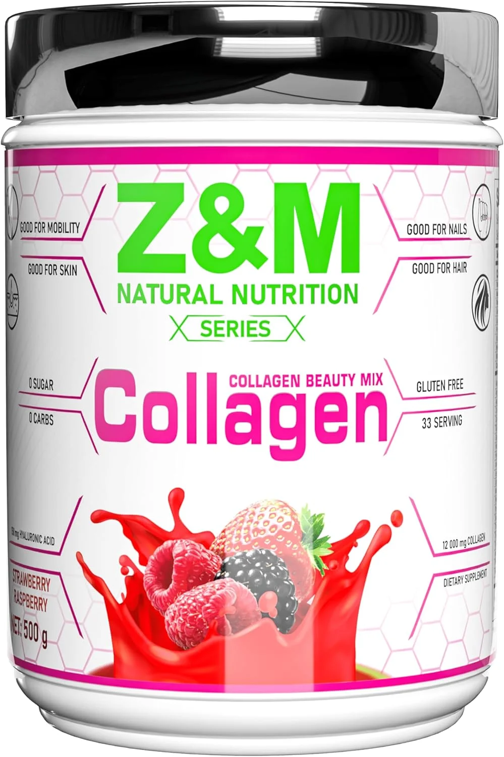 کلاژن سخت Z&M با طعم تمشک و توت فرنگی