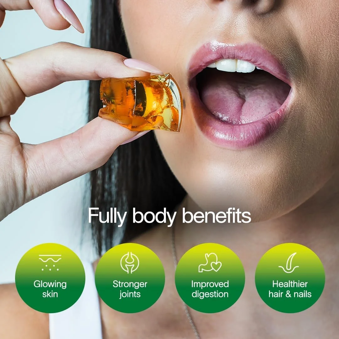 ژله کلاژن بیواکتیو هلث ناگ، 100% پپتیدهای هیدرولیز شده خالص نوع I، II و III، تکه ای، لیموترش - 400 گرم ژله کلاژن بیواکتیو هلث ناگ، 100% پپتیدهای هیدرولیز شده خالص نوع I، II و III، تکه ای، لیموترش - 400 گرم