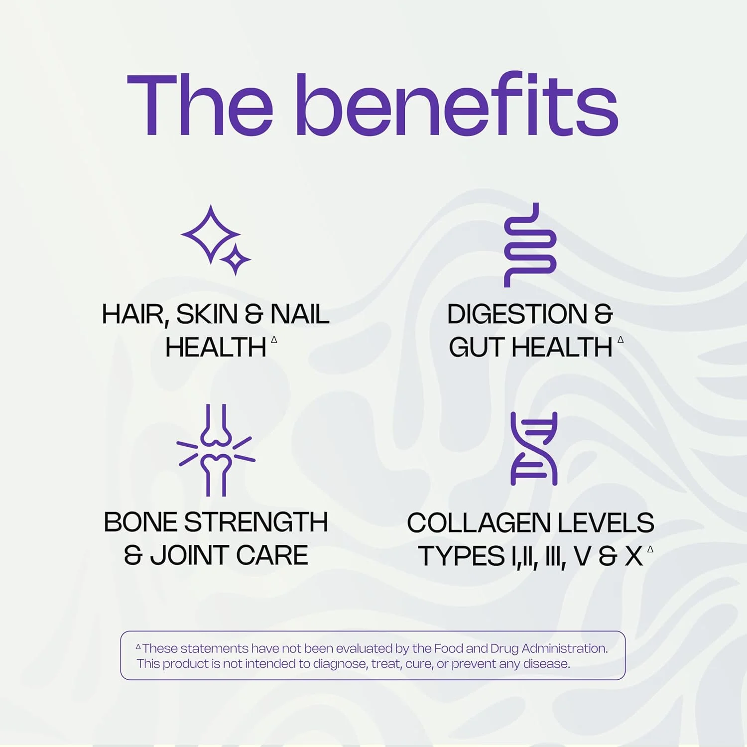 پودر پروتئین کلاژن چندگانه غنی شده: انواع I، II، III، V & X با بیوتین، اسید هیالورونیک، گلوکزامین، MSM برای مفاصل، مو، پوست، ناخن و روده - تایید شده برای کتو (پودر بدون طعم - 50 سروینگ)