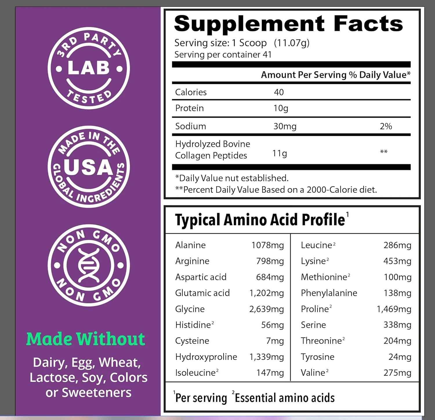 پودر پروتئین کلاژن دکتر متیو. پودر کلاژن تغذیه شده با علف برای زنان و مردان. پودر پپتیدهای کلاژن هیدرولیز شده بدون طعم. پپتیدهای کلاژن با حل شوندگی سریع. کلاژن برای مفاصل، رشد مو.