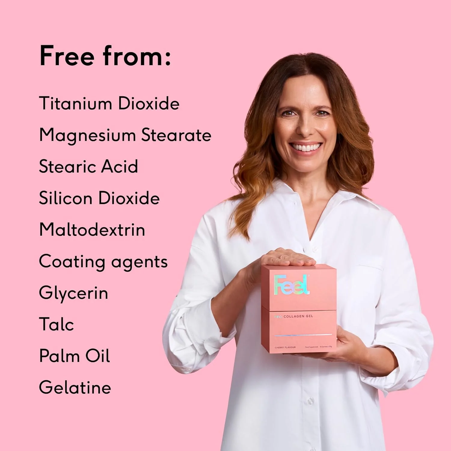 ژل های کلاژن Feel Pro، طعم گیلاس، 5 گرم کلاژن در هر وعده، بدون گلوتن، تقویت کننده سلامت مو، زیبایی پوست و پشتیبانی از ناخن، ژل مایع، (30 ژل)