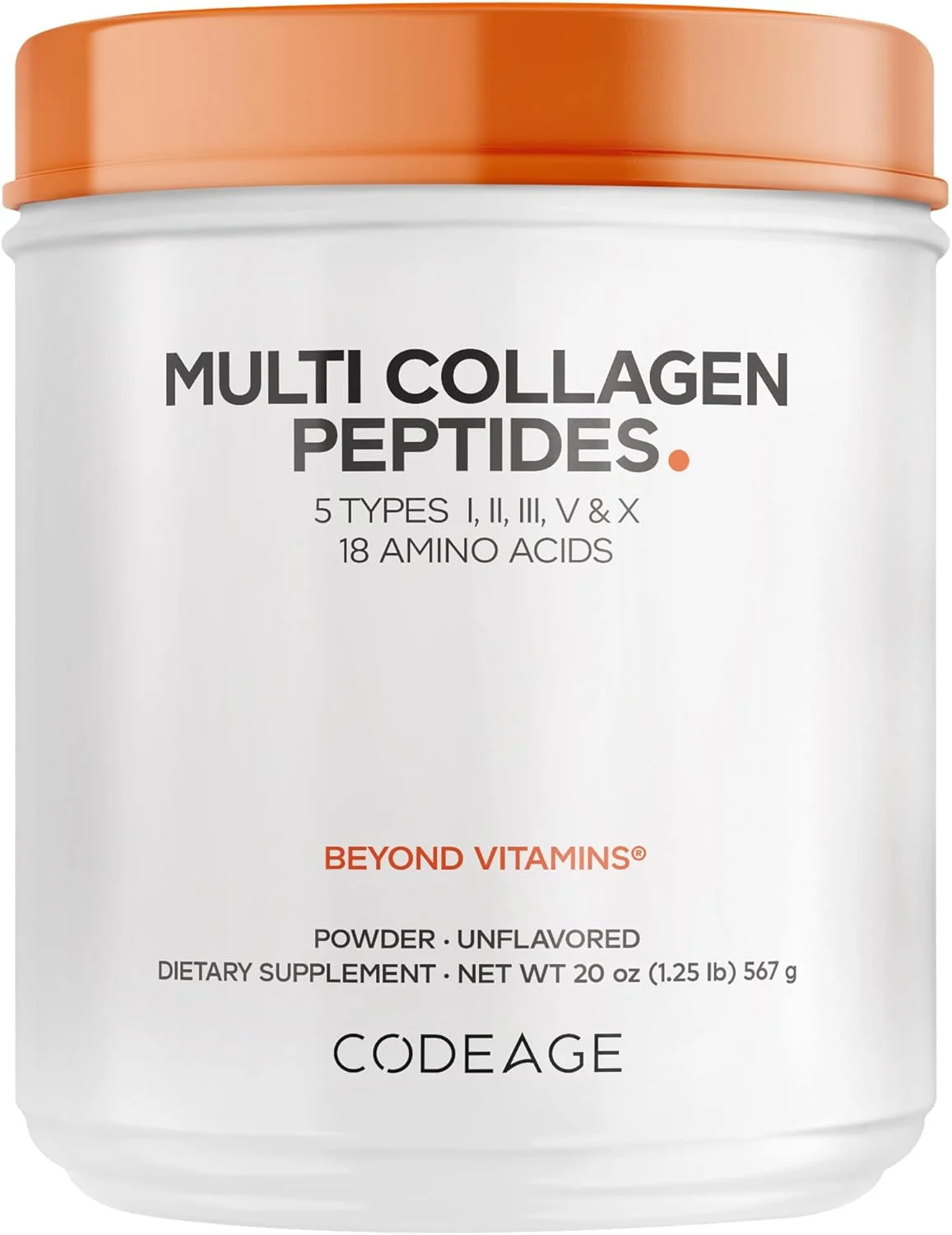 پودر پروتئین کلاژن چندگانه هیدرولیز شده Codeage Code Age - 20oz