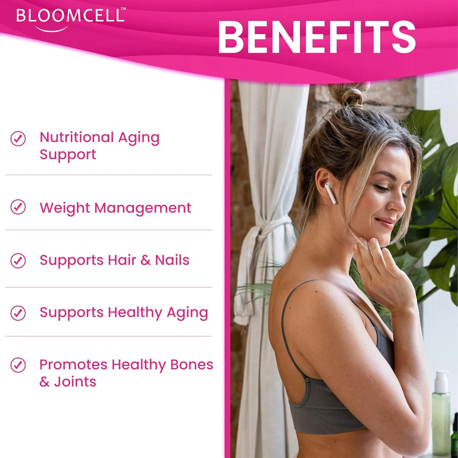 پودر کلاژن گاوی Bloomcell - 200 گرم (بدون طعم) | پپتیدهای کلاژن هیدرولیز شده نوع I و III | پشتیبانی از پوست، مو و ناخن | منبع با خلوص بالا برای سلامت مفاصل و استخوان | غیر GMO، بدون گلوتن
