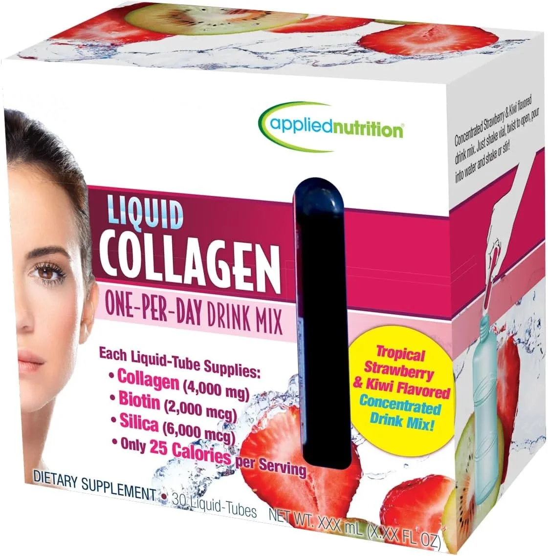 کلاژن مایع بازسازی کننده پوست Applied Nutrition، بسته ویژه 1 عددی (در مجموع 30 عدد)