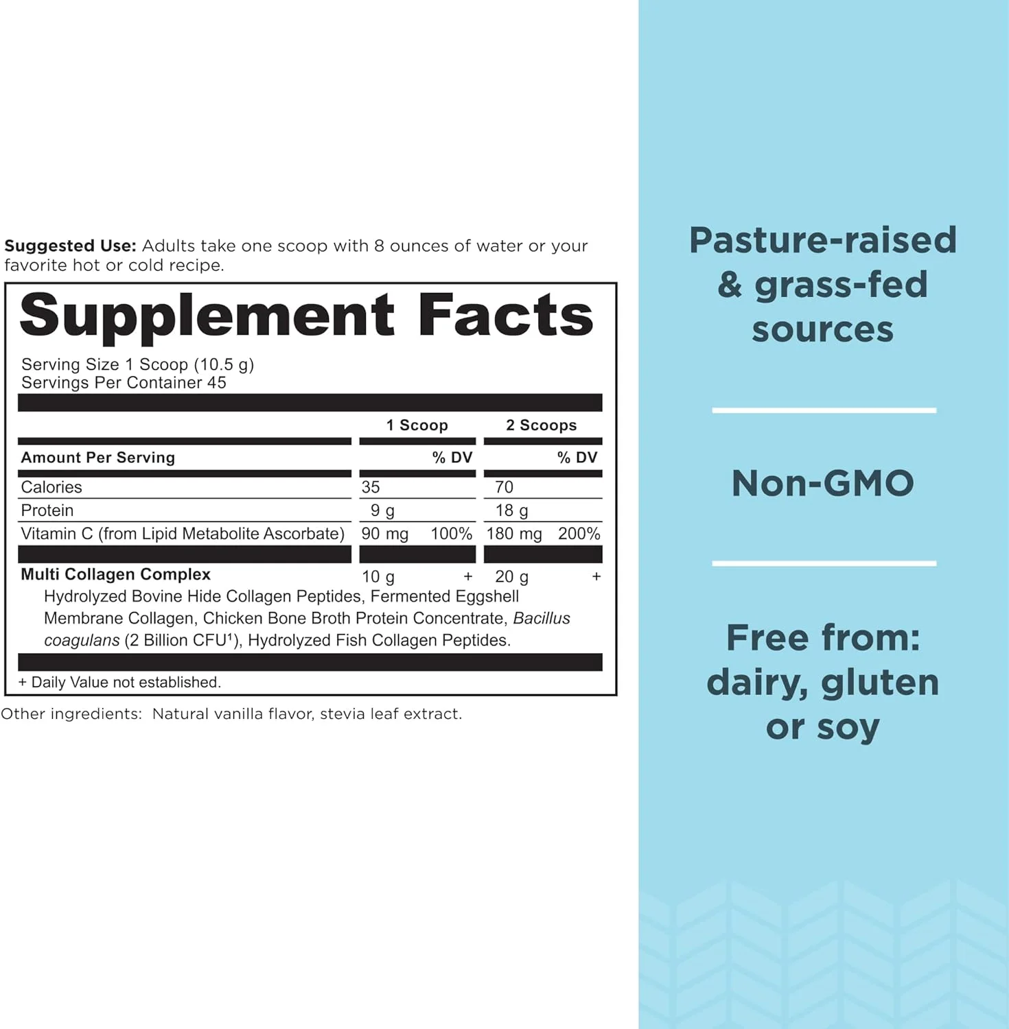 پروتئین کلاژن چندگانه وانیلی Ancient Nutrition (477 گرم) پروتئین کلاژن چندگانه وانیلی Ancient Nutrition (477 گرم)