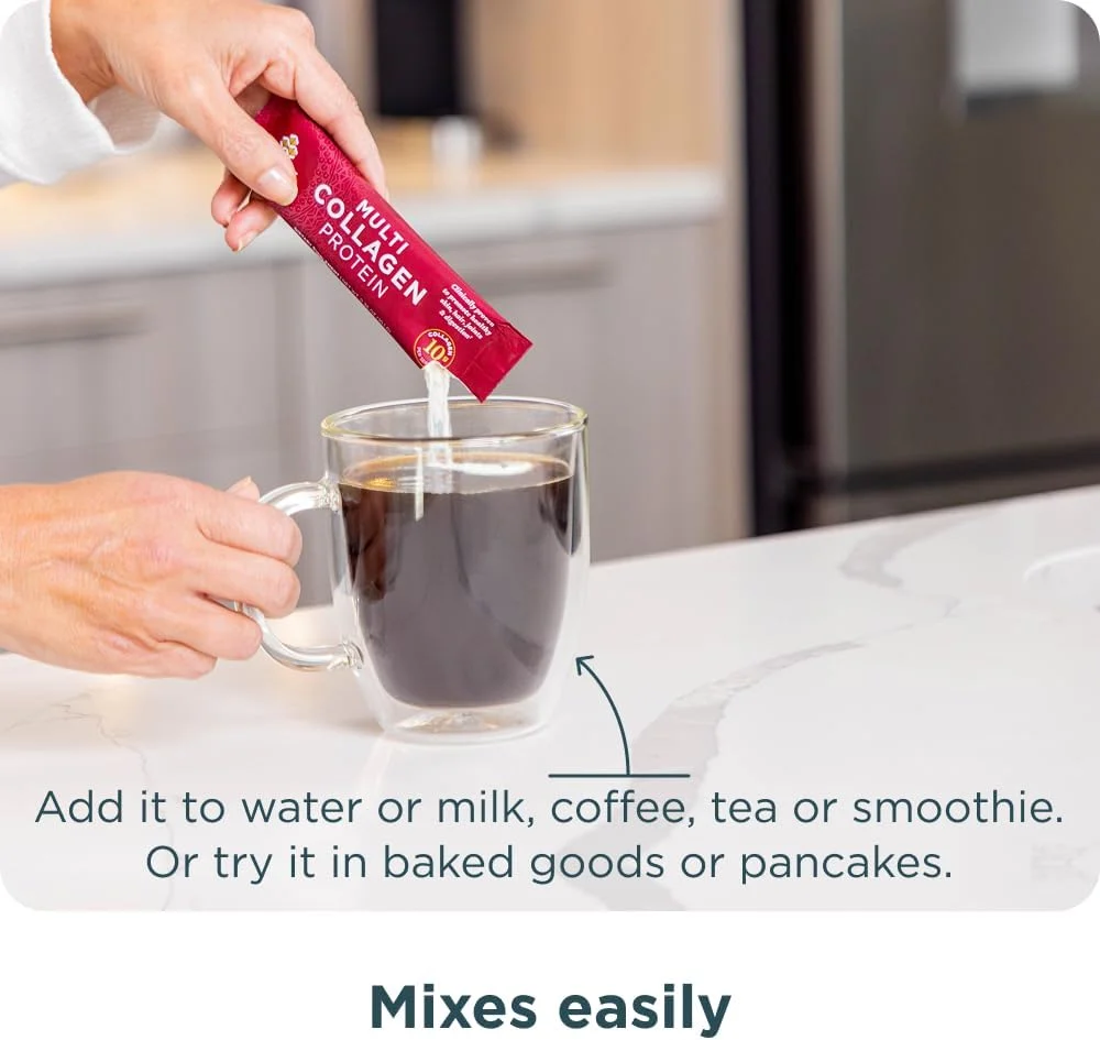 پودر پروتئین کلاژن تغذیه باستانی، بسته های پودر کلاژن چندگانه بدون طعم با ویتامین C، بسته 40 عددی، بسته های پودر پپتیدهای کلاژن هیدرولیز شده، پشتیبانی از پوست و ناخن، سلامت روده پودر پروتئین کلاژن تغذیه باستانی، بسته های پودر کلاژن چندگانه بدون طعم با ویتامین C، بسته 40 عددی، بسته های پودر پپتیدهای کلاژن هیدرولیز شده، پشتیبانی از پوست و ناخن، سلامت روده