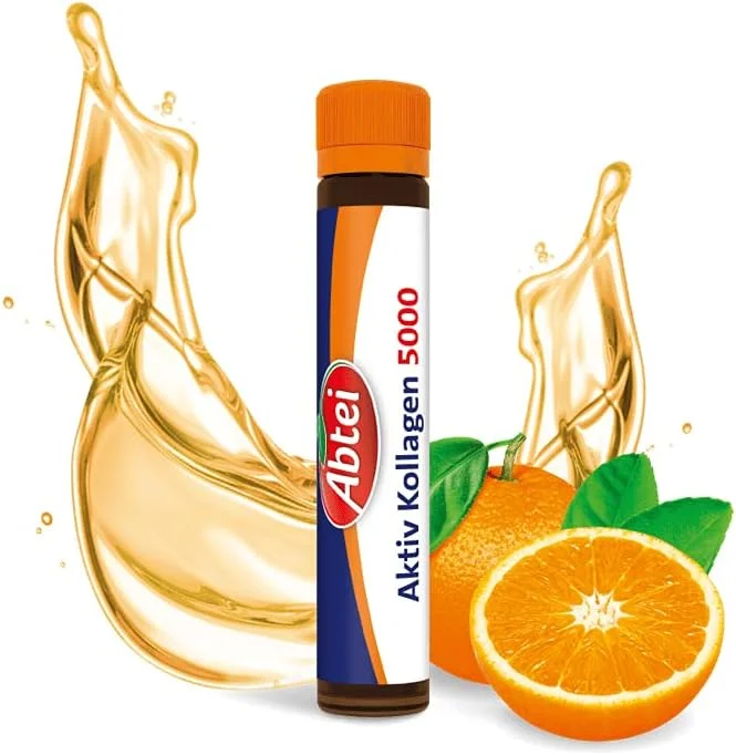 Abtei Active Collagen 5000 - برای استخوان ها، غضروف و عضلات سالم - با ویتامین C، منیزیم و روی - تست شده در آزمایشگاه و بدون قند - 10 آمپول نوشیدنی 25 میلی لیتری Abtei Active Collagen 5000 - برای استخوان ها، غضروف و عضلات سالم - با ویتامین C، منیزیم و روی - تست شده در آزمایشگاه و بدون قند - 10 آمپول نوشیدنی 25 میلی لیتری