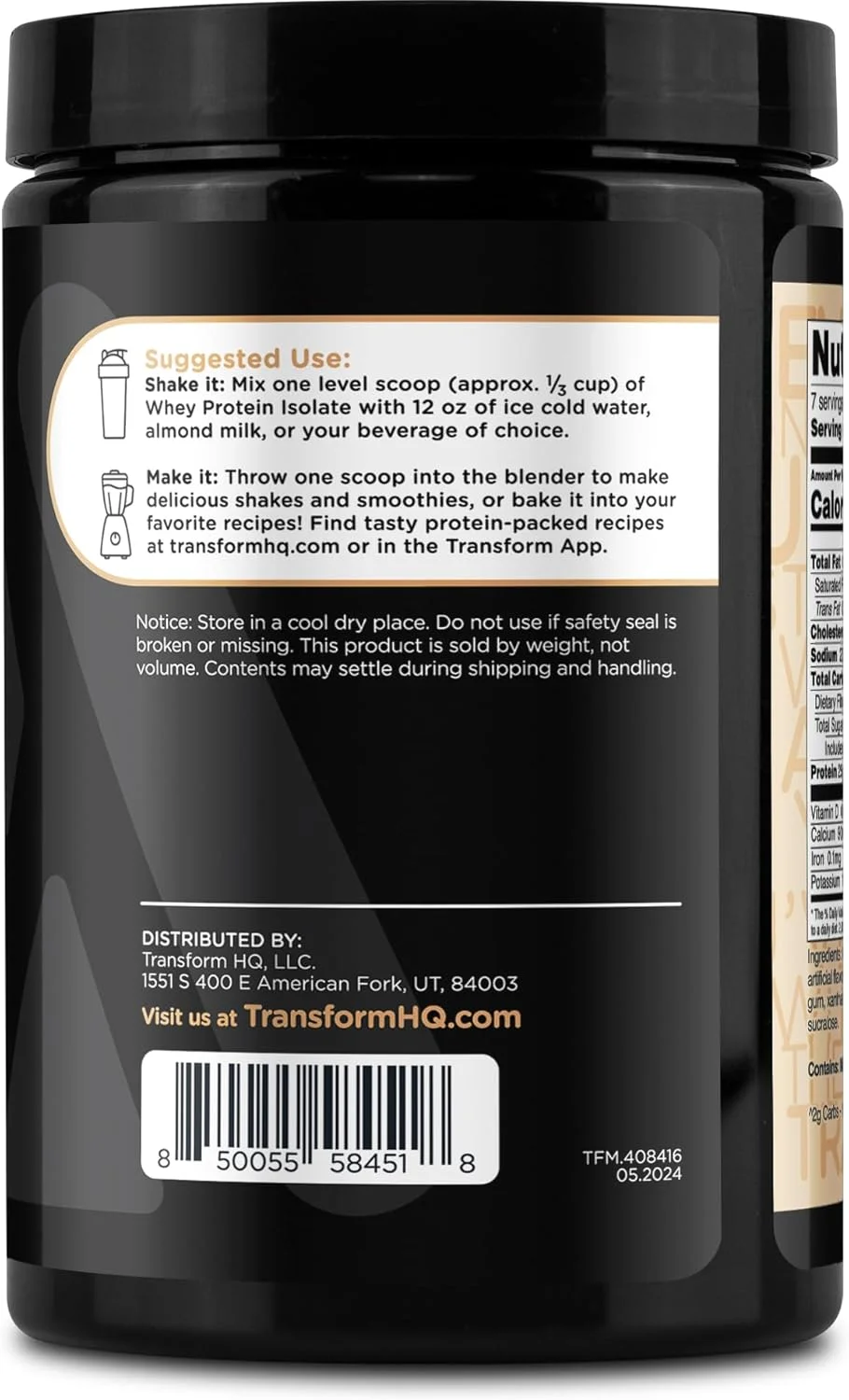 پروتئین وی ایزوله (WPI) ترنسفورم اچ کیو با طعم وانیل، 7 سروینگ - پودر پروتئین عملکردی پروتئین وی ایزوله (WPI) ترنسفورم اچ کیو با طعم وانیل، 7 سروینگ - پودر پروتئین عملکردی