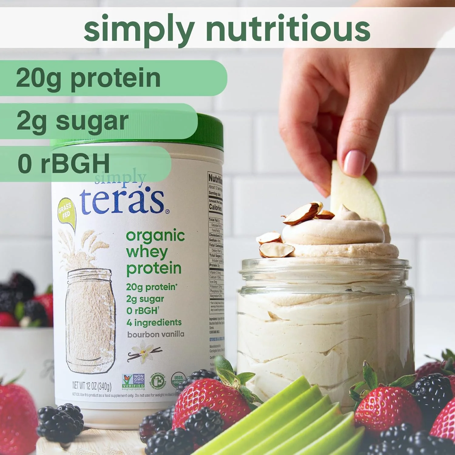 پروتئین وی ارگانیک Teras Whey، وانیل بوربن، 340 گرم پروتئین وی ارگانیک Teras Whey، وانیل بوربن، 340 گرم
