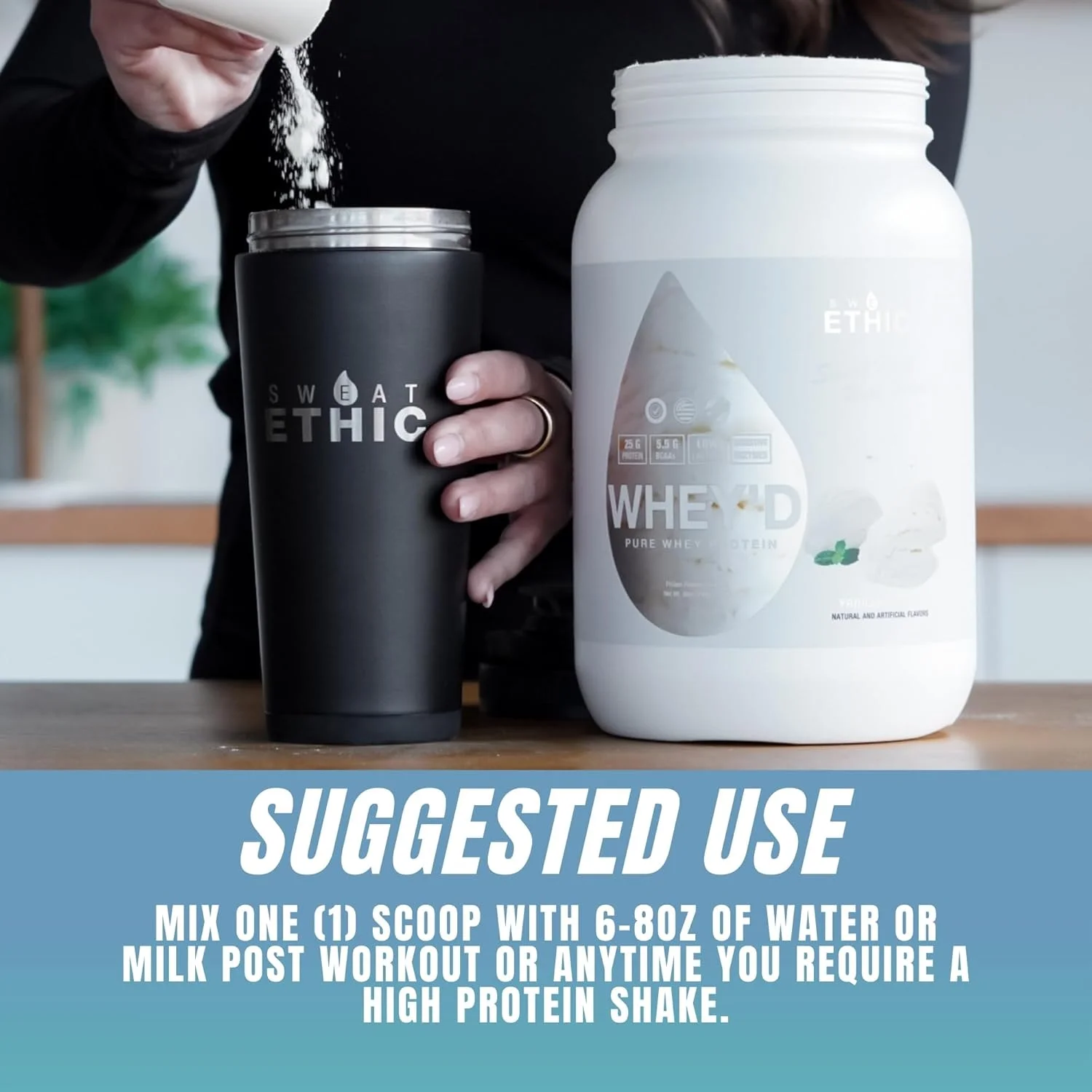 پودر پروتئین وی Whey'd Sweat Ethic، ترکیب 25 گرمی پروتئین وی با کنسانتره، ایزوله و هیدرولیزات، لاکتوز کم و آنزیم های گوارشی برای مخلوط شدن آسان و بافت صاف، طعم کرم وانیلی، 25 سروینگ پودر پروتئین وی Whey'd Sweat Ethic، ترکیب 25 گرمی پروتئین وی با کنسانتره، ایزوله و هیدرولیزات، لاکتوز کم و آنزیم های گوارشی برای مخلوط شدن آسان و بافت صاف، طعم کرم وانیلی، 25 سروینگ