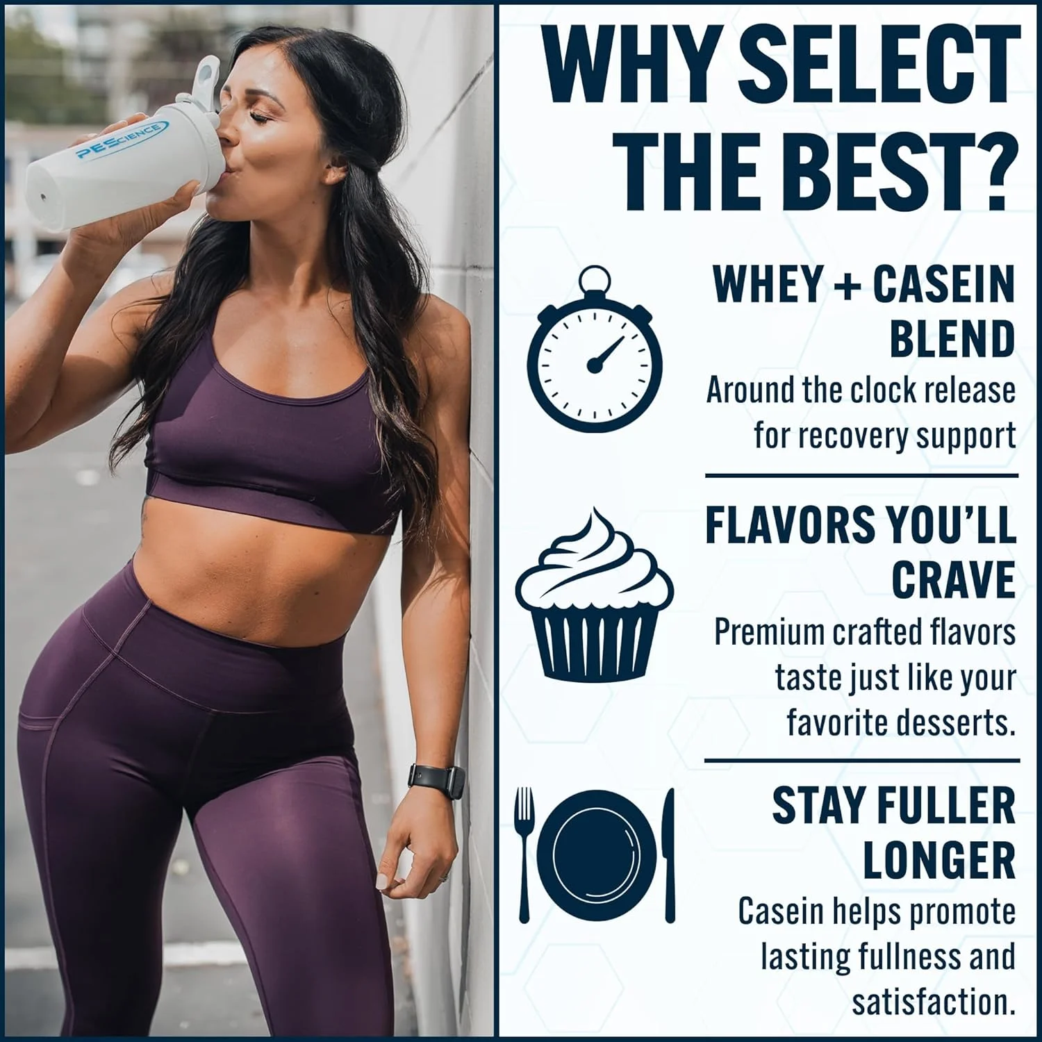 PEScience - Select Protein - مکمل پودر پروتئین وی و کازئین - 55 سروینگ (شکلات کره بادام زمینی) PEScience - Select Protein - مکمل پودر پروتئین وی و کازئین - 55 سروینگ (شکلات کره بادام زمینی)