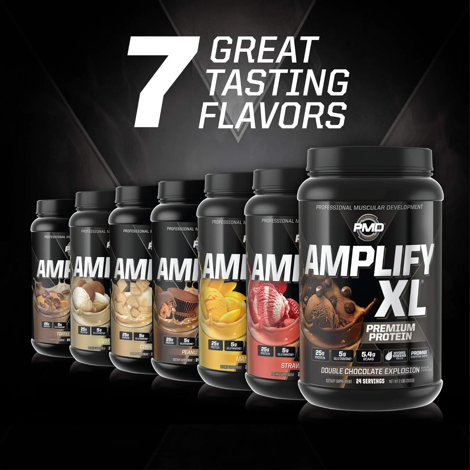 مکمل پروتئین وی ممتاز PMD Sports Amplify XL با ترکیب سبزیجات هیدرو - ماتریس گلوتامین و پروتئین وی با سوپرفود برای عضله سازی، قدرت و ریکاوری - وانیل فلکس (48 سروینگ) مکمل پروتئین وی ممتاز PMD Sports Amplify XL با ترکیب سبزیجات هیدرو - ماتریس گلوتامین و پروتئین وی با سوپرفود برای عضله سازی، قدرت و ریکاوری - وانیل فلکس (48 سروینگ)