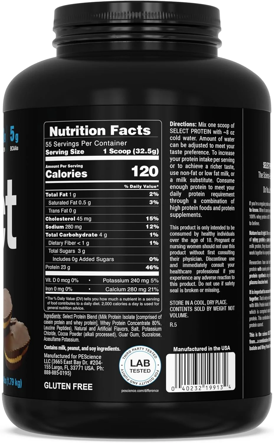 PEScience - Select Protein - مکمل پودر پروتئین وی و کازئین - 55 سروینگ (شکلات کره بادام زمینی) PEScience - Select Protein - مکمل پودر پروتئین وی و کازئین - 55 سروینگ (شکلات کره بادام زمینی)