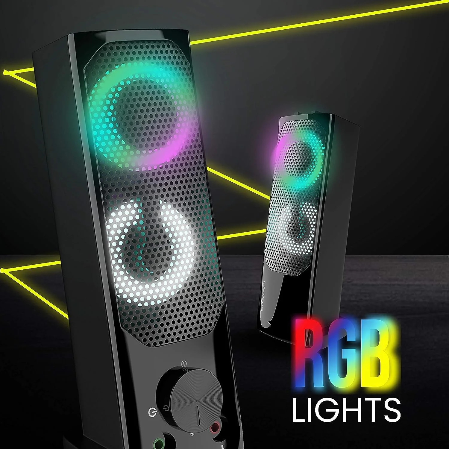 اسپیکر کامپیوتر زیبرونیکس مدل Zeb Wonderbar 10 با نورپردازی RGB و تغذیه USB اسپیکر کامپیوتر زیبرونیکس مدل Zeb Wonderbar 10 با نورپردازی RGB و تغذیه USB