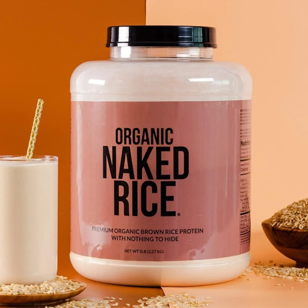 پودر پروتئین برنج قهوه ای ارگانیک Naked Rice - 1 پوند - پودر پروتئین وگان، بدون GMO، بدون گلوتن و بدون سویا. پروتئین گیاهی، بدون مواد مصنوعی - 15 وعده پودر پروتئین برنج قهوه ای ارگانیک Naked Rice - 1 پوند - پودر پروتئین وگان، بدون GMO، بدون گلوتن و بدون سویا. پروتئین گیاهی، بدون مواد مصنوعی - 15 وعده