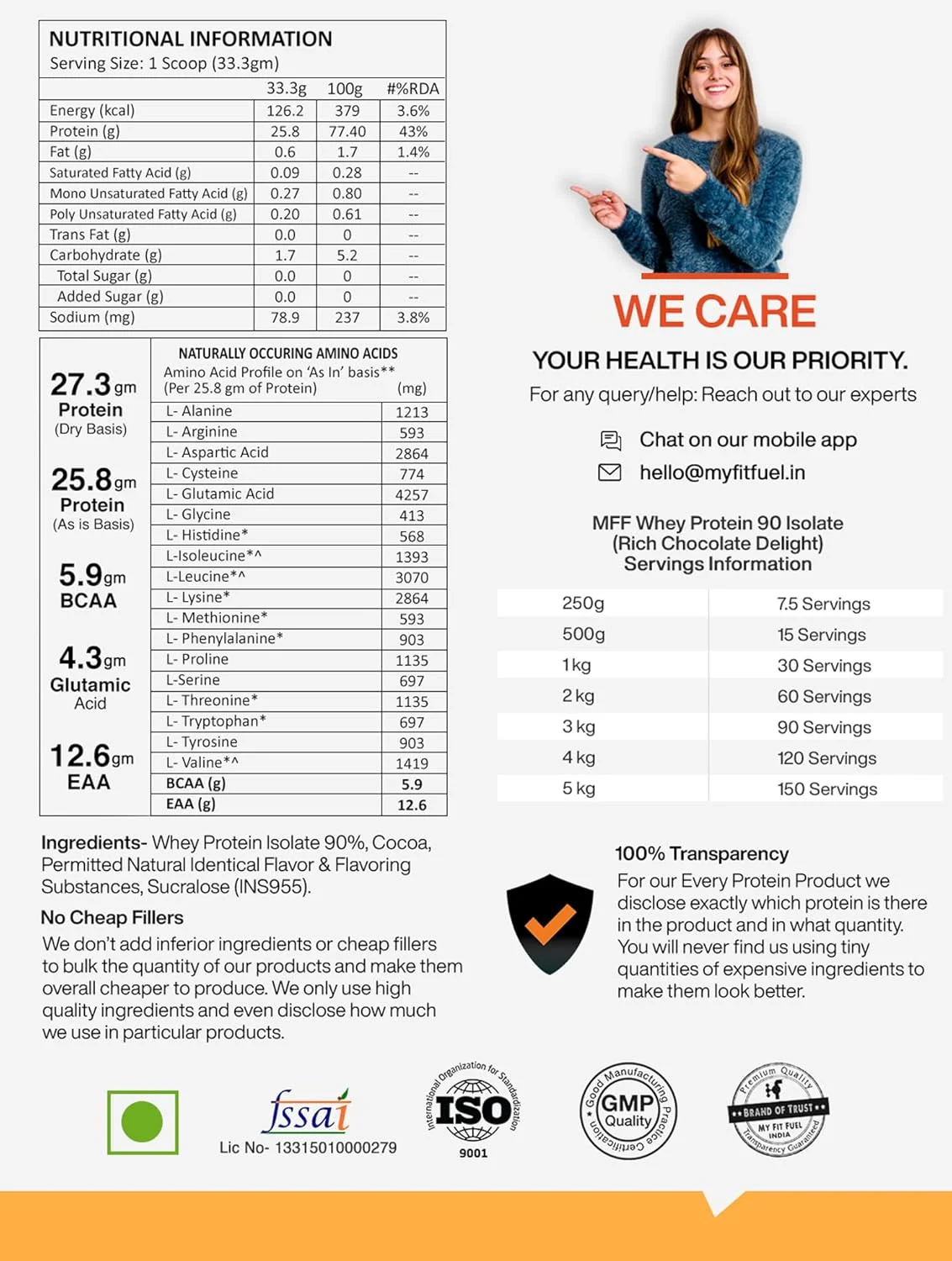 پروتئین وی ایزوله 90 MyFitFuel MFF | 1 کیلوگرم، 30 سروینگ (شکلات دلچسب) | پروتئین ایزوله 100% خالص پروتئین وی ایزوله 90 MyFitFuel MFF | 1 کیلوگرم، 30 سروینگ (شکلات دلچسب) | پروتئین ایزوله 100% خالص