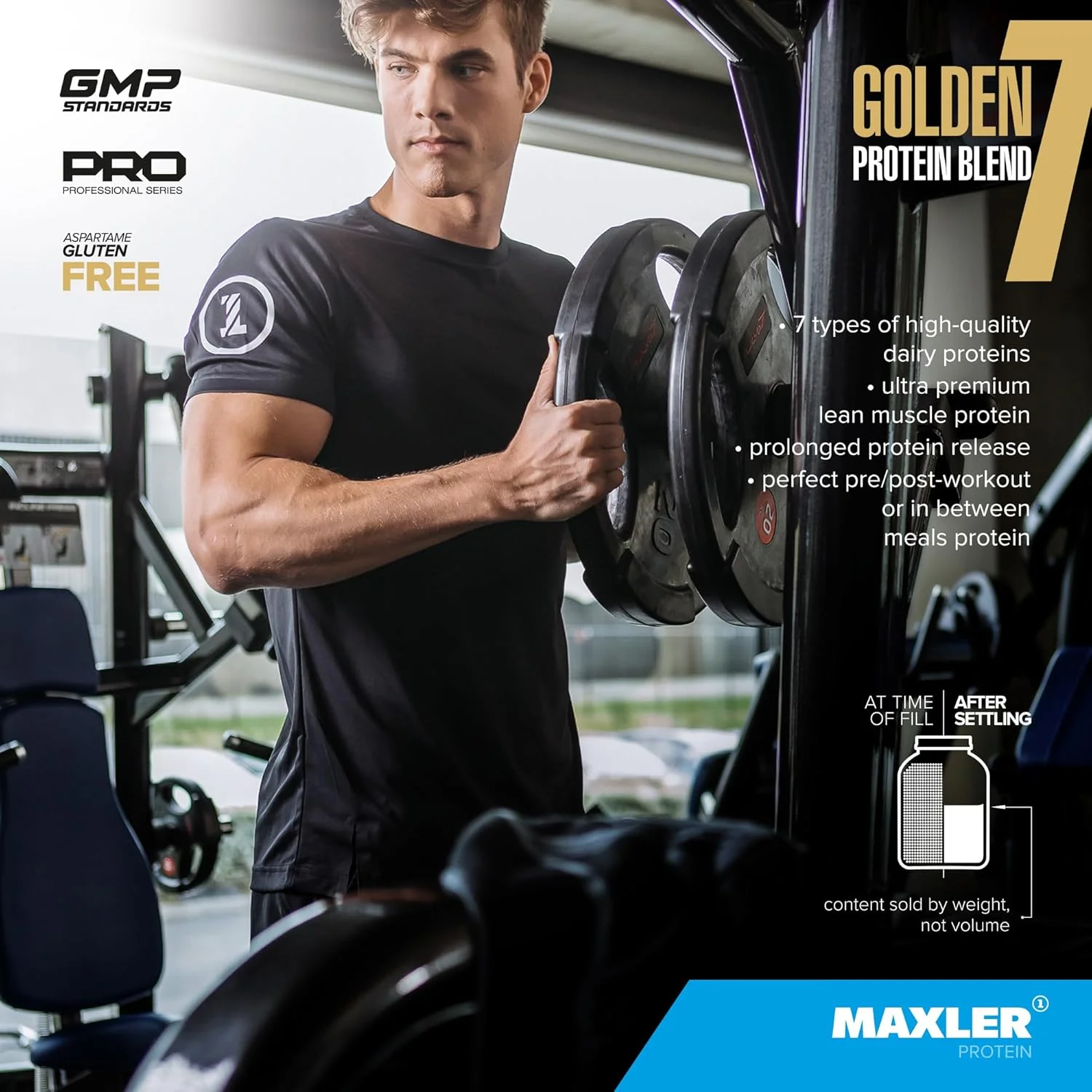 مخلوط پروتئینی Maxler Golden 7 - پودر پروتئین برای افزایش حجم عضلات و ریکاوری - پودر پروتئین وانیلی 5 پوندی مخلوط پروتئینی Maxler Golden 7 - پودر پروتئین برای افزایش حجم عضلات و ریکاوری - پودر پروتئین وانیلی 5 پوندی