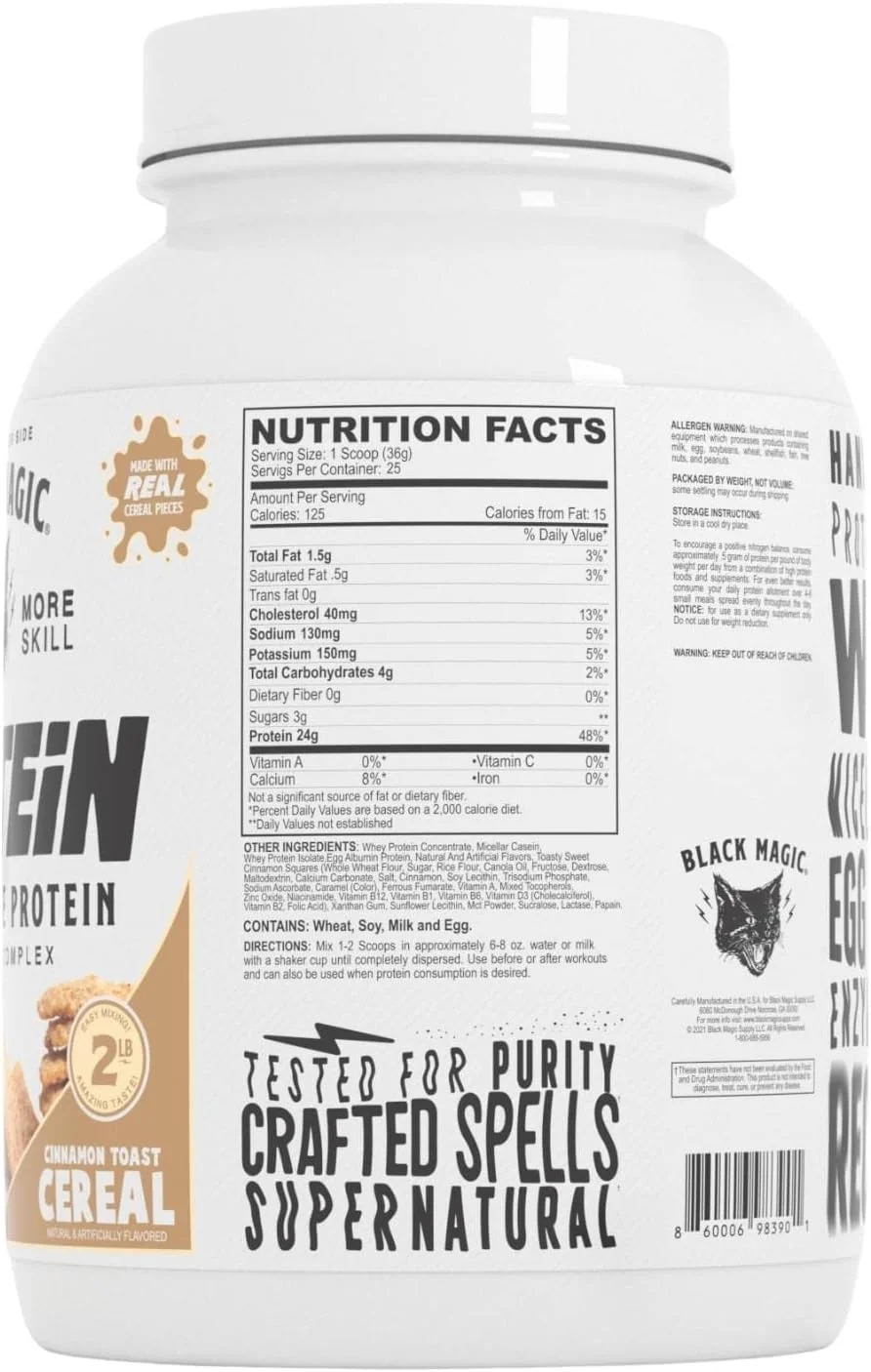 پودر پروتئین مجیکین کمپلکس وی، تخم مرغ و کازئین + آنزیم ها و MCT برای ریکاوری، 2 پوند، طعم غلات تست دارچینی پودر پروتئین مجیکین کمپلکس وی، تخم مرغ و کازئین + آنزیم ها و MCT برای ریکاوری، 2 پوند، طعم غلات تست دارچینی