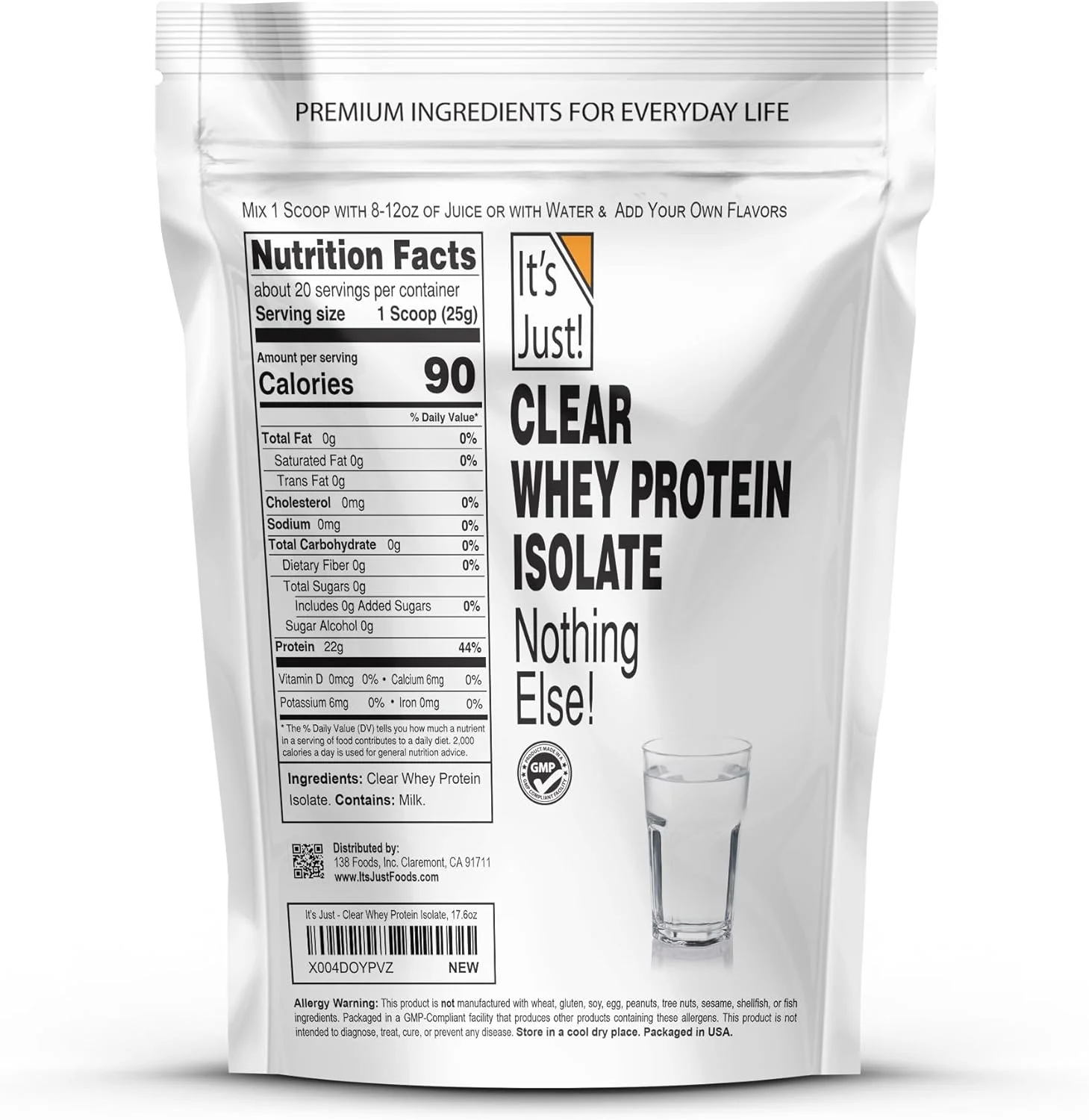 ایتس جاست! - پروتئین وی ایزوله شفاف، WPI-90، پودر پروتئین بدون کربوهیدرات، 20 سروینگ، بدون طعم دهنده های اضافه شده، محصول دانمارک، بسته بندی شده در ایالات متحده آمریکا، فوق العاده با کیفیت، 500 گرم ایتس جاست! - پروتئین وی ایزوله شفاف، WPI-90، پودر پروتئین بدون کربوهیدرات، 20 سروینگ، بدون طعم دهنده های اضافه شده، محصول دانمارک، بسته بندی شده در ایالات متحده آمریکا، فوق العاده با کیفیت، 500 گرم