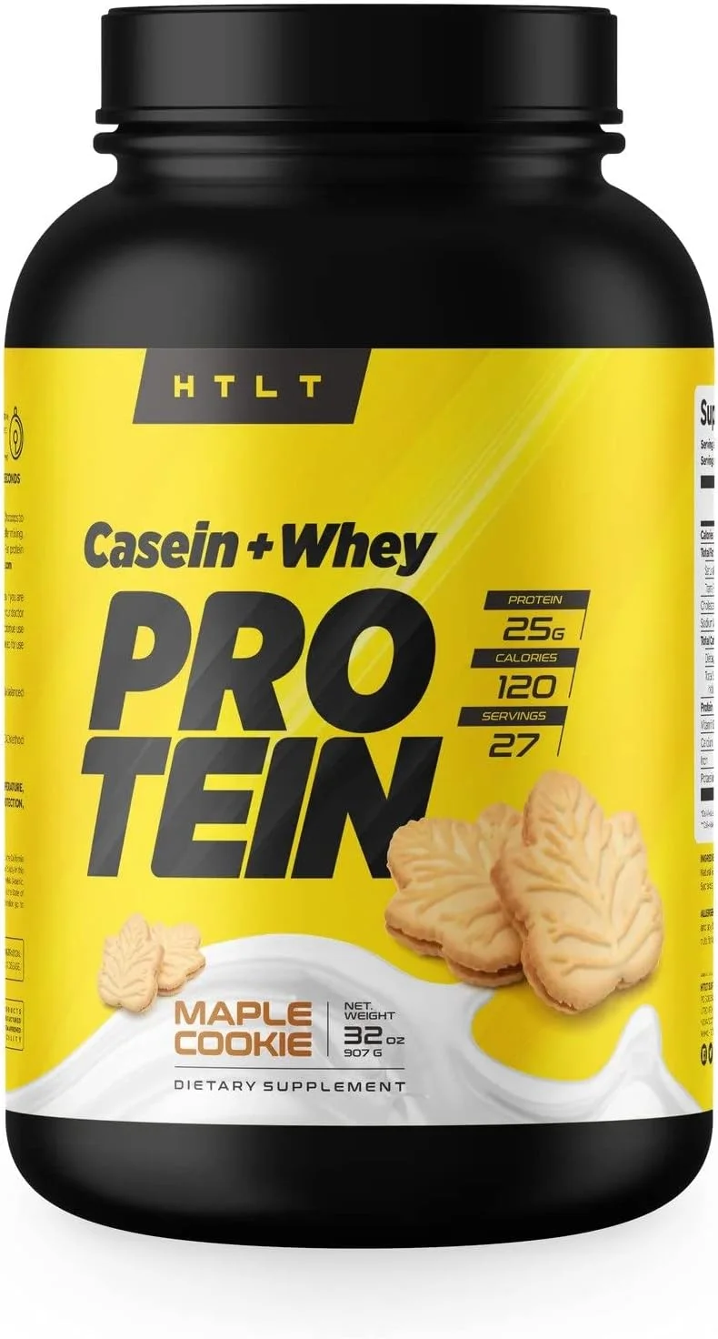 پروتئین وی + کازئین HTLT Supps HTLT | شیک پروتئین وی و پودر کازئین | پروتئین وی و کازئین با آزادسازی آهسته برای انرژی پایدار