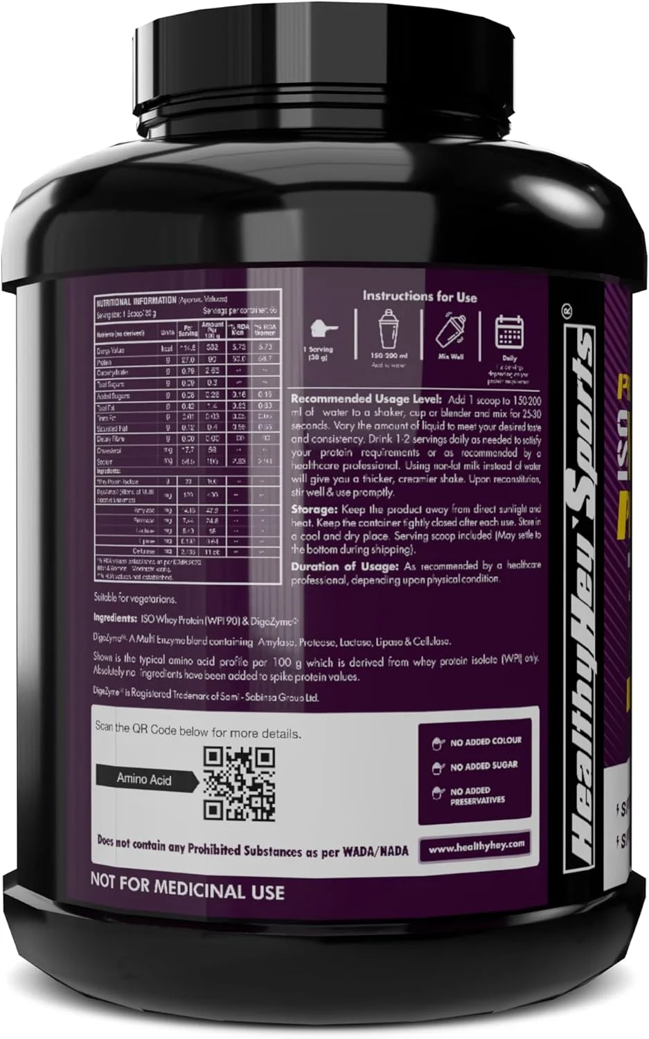 پروتئین وی ایزوله HealthyHey Sports - Isoreal - تولید شده در آمریکا - 90% پروتئین - بدون طعم - بسته 2 کیلوگرمی پروتئین وی ایزوله HealthyHey Sports - Isoreal - تولید شده در آمریکا - 90% پروتئین - بدون طعم - بسته 2 کیلوگرمی