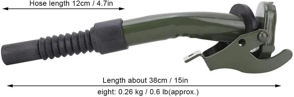 نازل قیفی باک بنزین فروشگاه THE WHITE SHOP، نازل روغن ریز فولادی انعطاف پذیر قابل حمل (سایز: 38 سانتی متر)