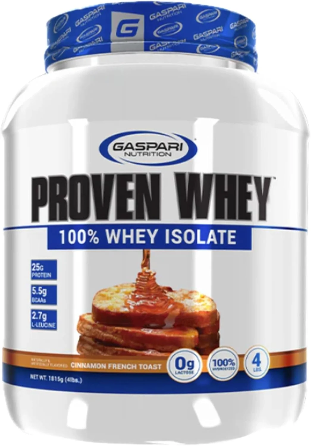 پروتئین وی Proven Gaspari Nutrition، 100% وی ایزوله هیدرولیز شده، پروتئین بالا، بدون لاکتوز، کم کربوهیدرات و کم شکر (1.8 کیلوگرم، تست فرانسوی دارچینی)