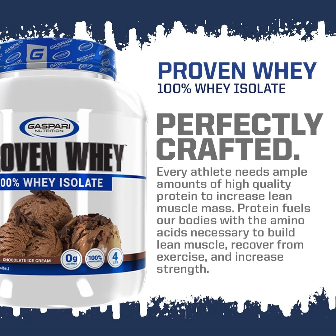 پروتئین وی Proven Gaspari Nutrition، 100% وی ایزوله هیدرولیز شده، پروتئین بالا، بدون لاکتوز، کم کربوهیدرات و کم شکر (1.8 کیلوگرم، تست فرانسوی دارچینی)