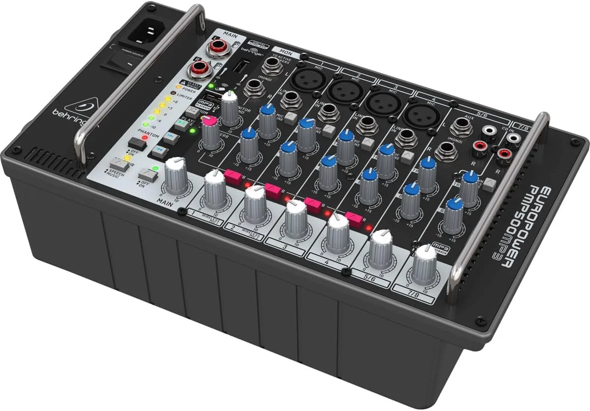 میکسر پاور BEHRINGER EUROPOWER PMP500MP3، خاکستری مشکی میکسر پاور BEHRINGER EUROPOWER PMP500MP3، خاکستری مشکی