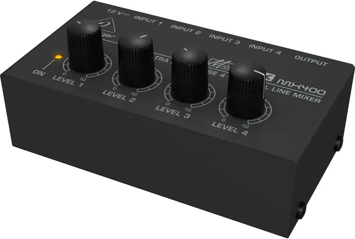 میکسر خطی مونو 4 کانال با نویز کم Behringer Mx400 Micromix