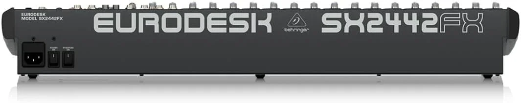 میکسر استودیویی/لایو 24 کاناله یورودسک SX2442FX بهرینگر با طراحی نویز بسیار پایین و 4 باس، مشکی
